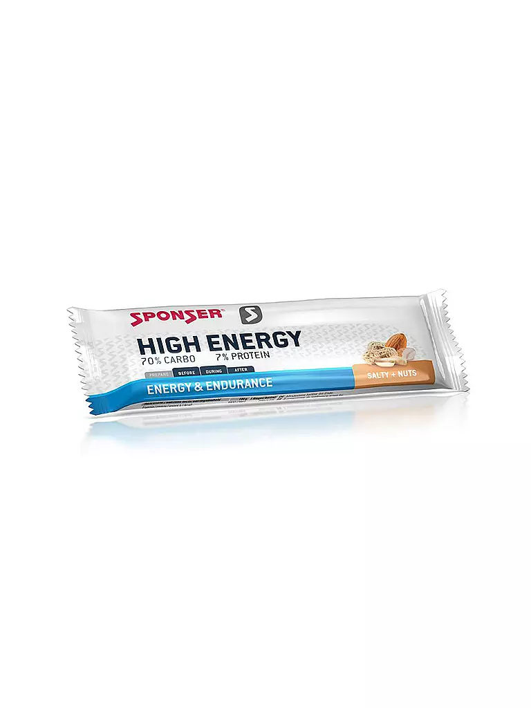 SPONSER | High Energy Bar salty & Nuts, 45 g Riegel | keine Farbe