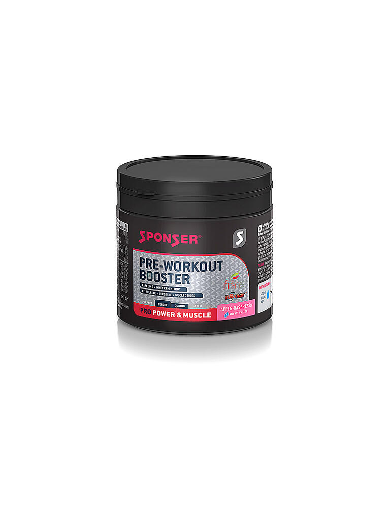 SPONSER | Pre-Workout Booster Pulver Apfel-Himbeere, 256 g Dose | keine Farbe