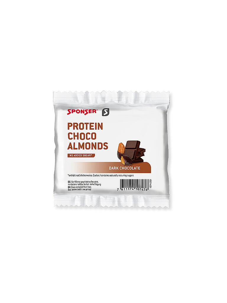 SPONSER | Protein Choco Almonds Dark Chocolade, 45 g Beutel | keine Farbe