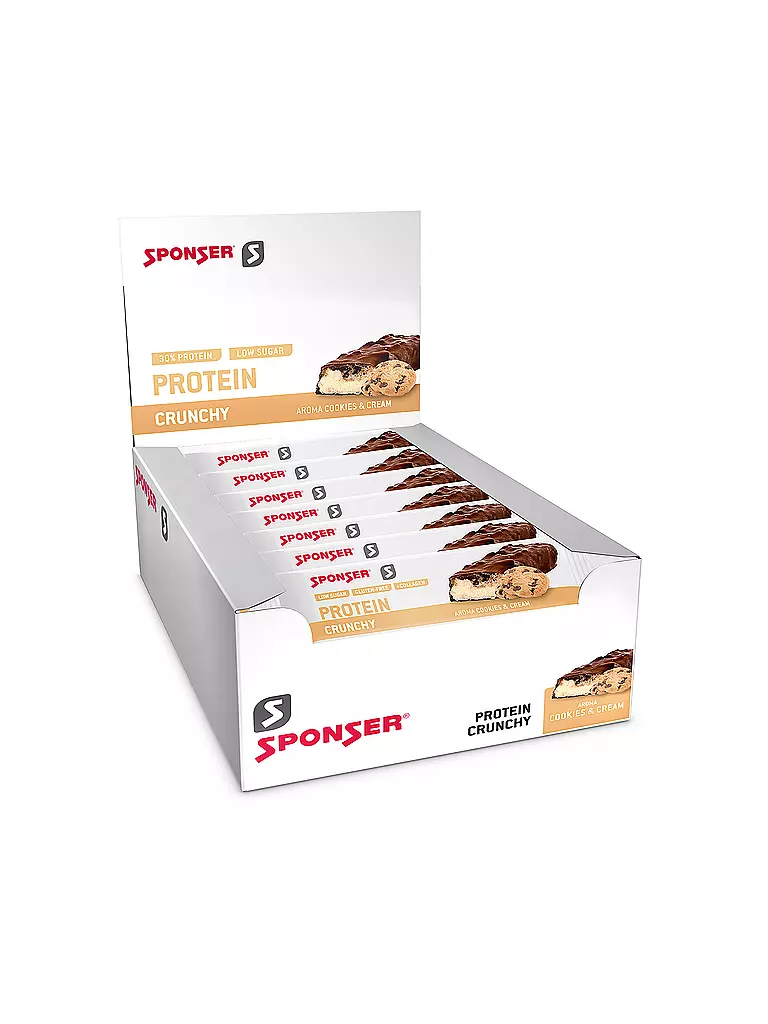 SPONSER | Proteinriegel Crunchy Cookies/Cream | hellbraun