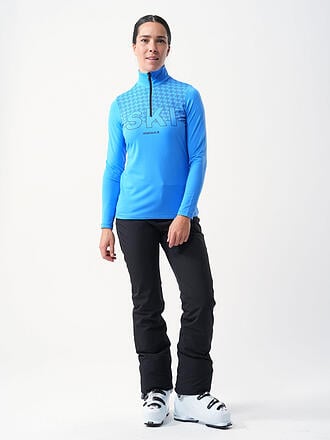 SPORTALM | Damen Unterzieh Zipshirt mit aufregendem Folienprint