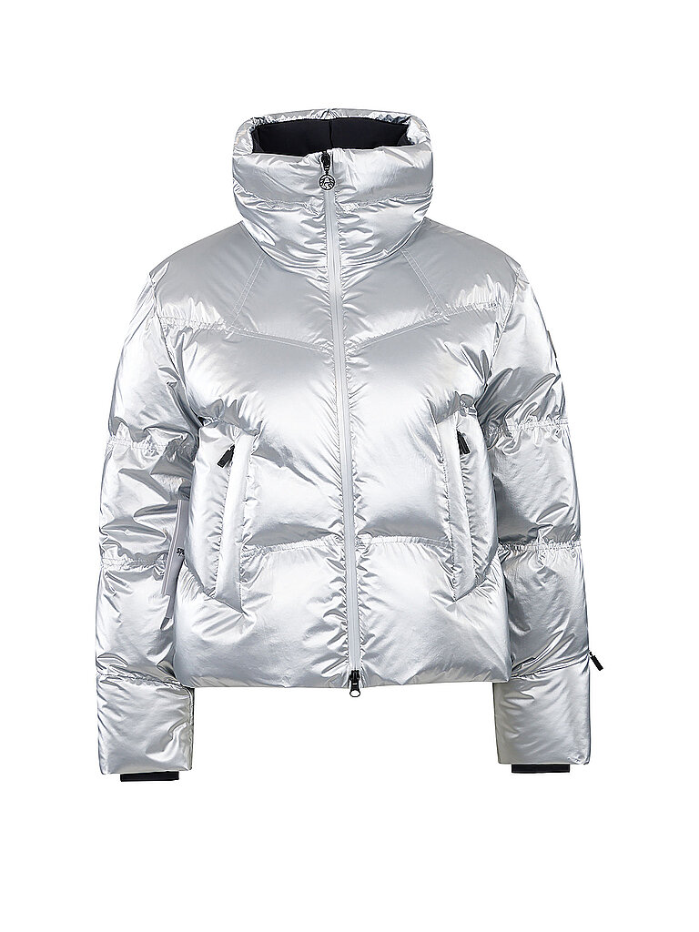 SPORTALM Damen Daunen Skijacke in trendiger Metallicoptik hellgrau | 36
