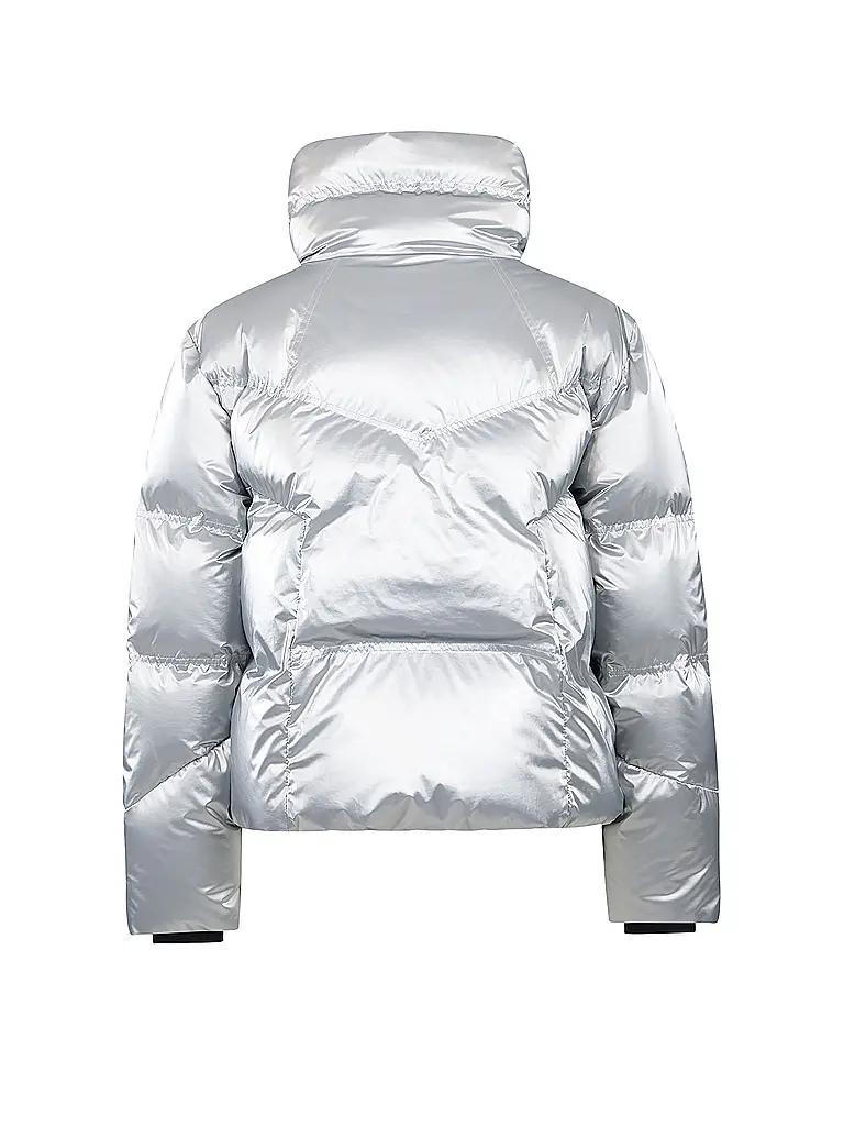 SPORTALM | Damen Daunen Skijacke in trendiger Metallicoptik | hellgrau