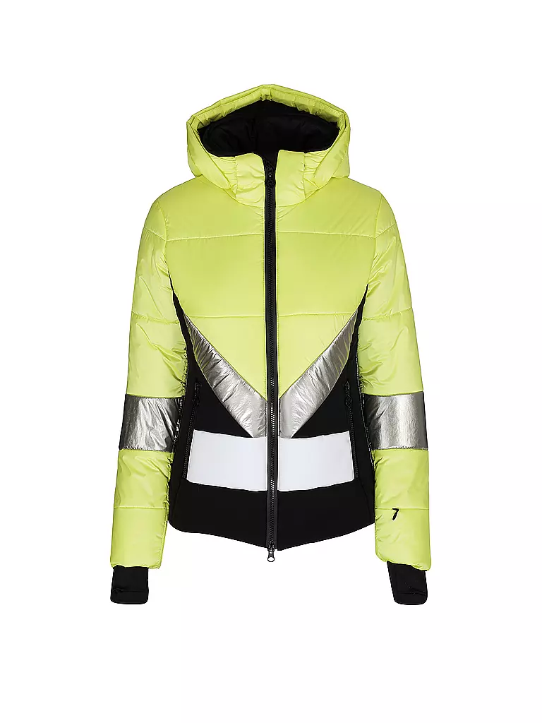 SPORTALM | Damen Skijacke Colourblock mit icegoldenen Akzenten  | gelb