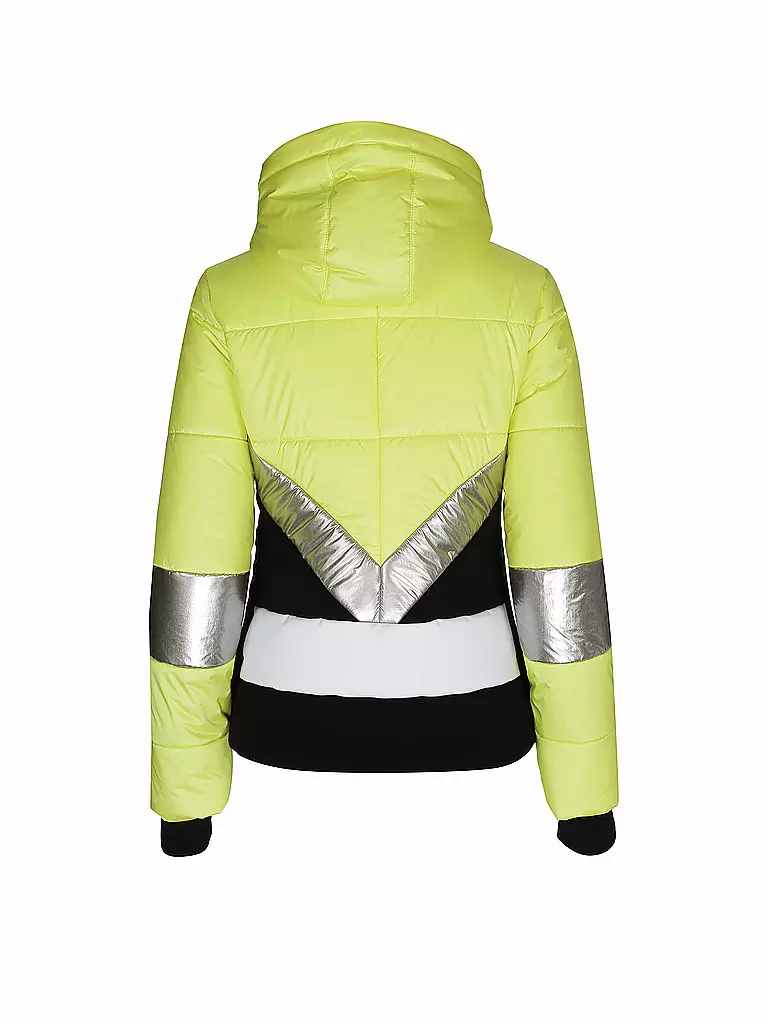 SPORTALM | Damen Skijacke Colourblock mit icegoldenen Akzenten  | gelb