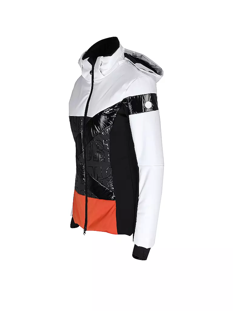 SPORTALM | Damen Skijacke in gekonntem Materialmix und Colour Blocking  | schwarz