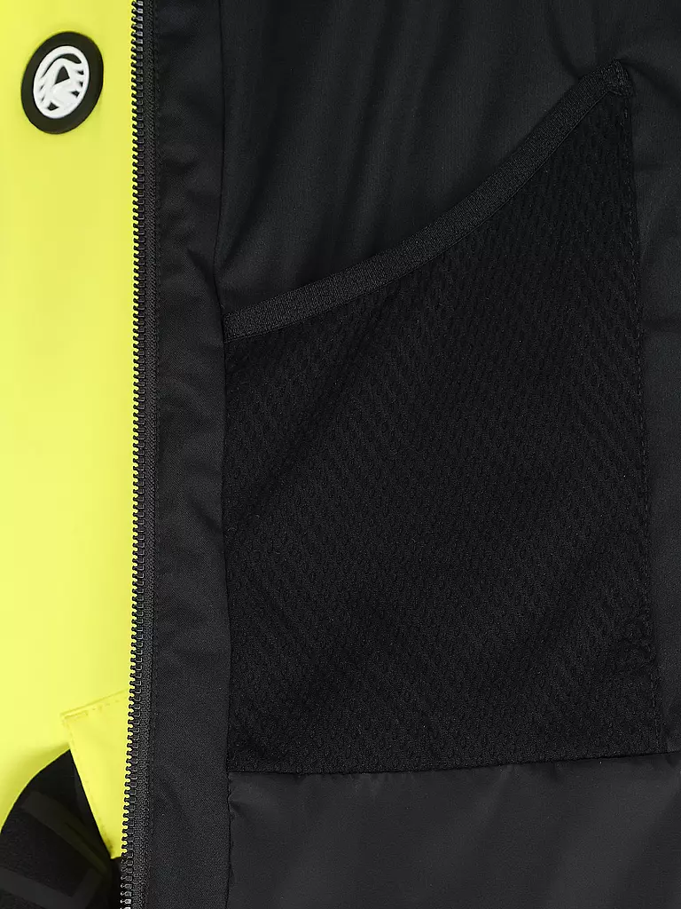 SPORTALM | Damen Skijacke mit Sternen-Muster und Gürtel | gelb