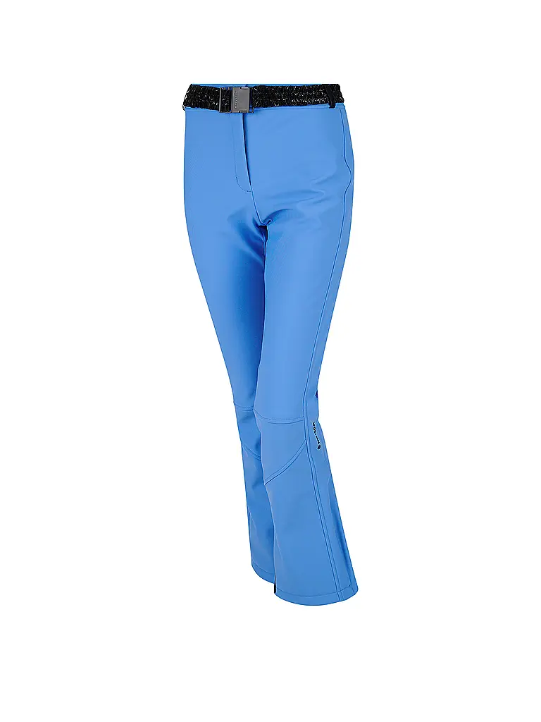 SPORTALM | Damen Softshell Skihose mit dynamischer Linienführung | Blau