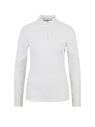 SPORTALM | Damen Unterzieh Zipshirt aus dünner Fleece-Qualität | Weiss