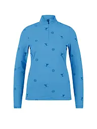 SPORTALM | Damen Unterzieh Zipshirt im Allover-Flockprint | Blau