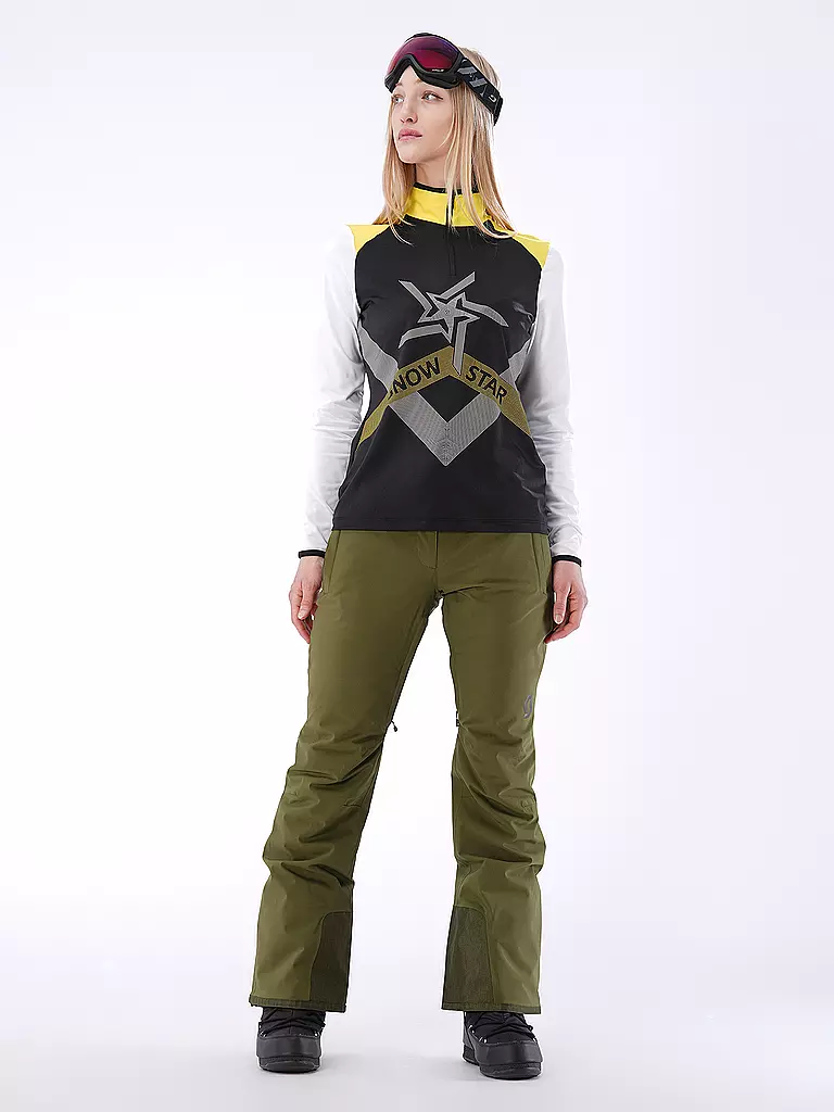 SPORTALM | Damen Unterzieh Zipshirt mit Folien-Print | schwarz