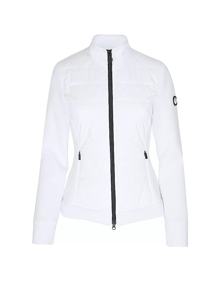 SPORTALM | Damen Unterziehjacke mit Nylon-Stepp  | weiss