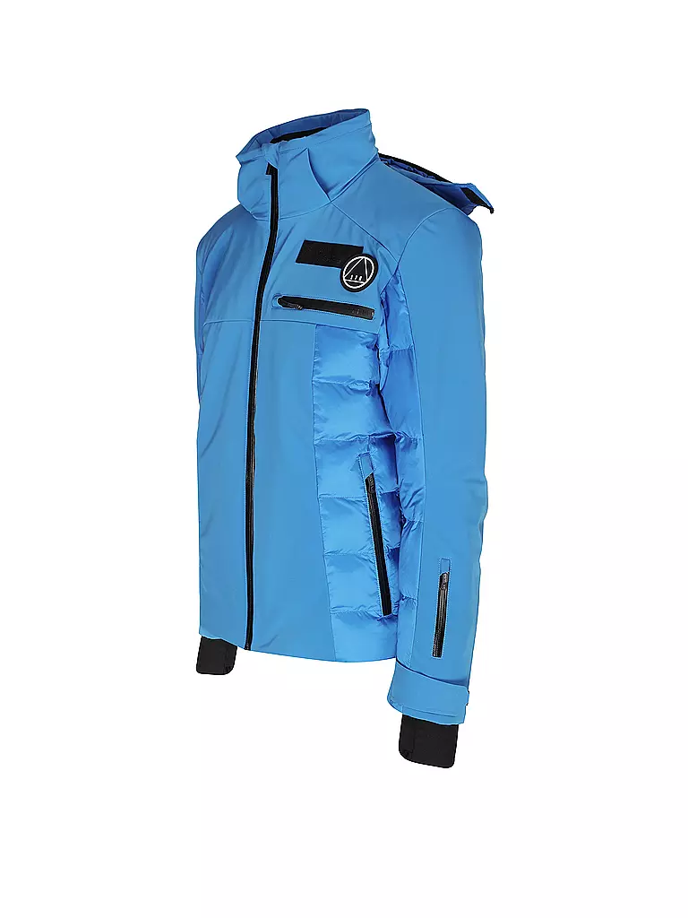 SPORTALM | Herren Hybrid Skidaunenjacke mit abnehmbarer Kapuze  | blau