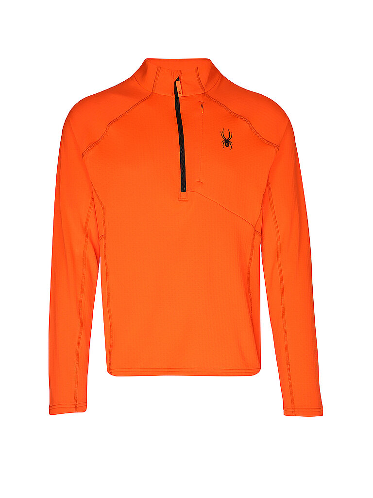 Spyder Herren Unterzieh Zipshirt Gridweb Fleece orange