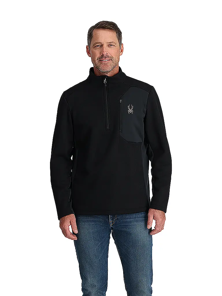 SPYDER | Herren Pullover mit 1/2 Zip BANDIT | schwarz
