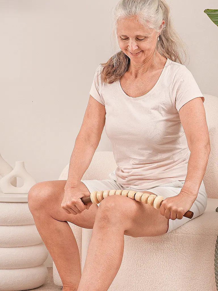 STYLEHOLZ | Faszienstab Woodstick FLEX | Hellbraun