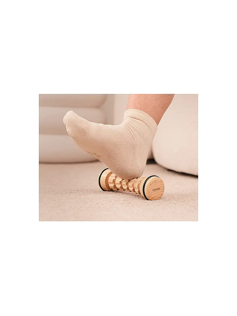 STYLEHOLZ | Massageroller für Füße | Hellbraun