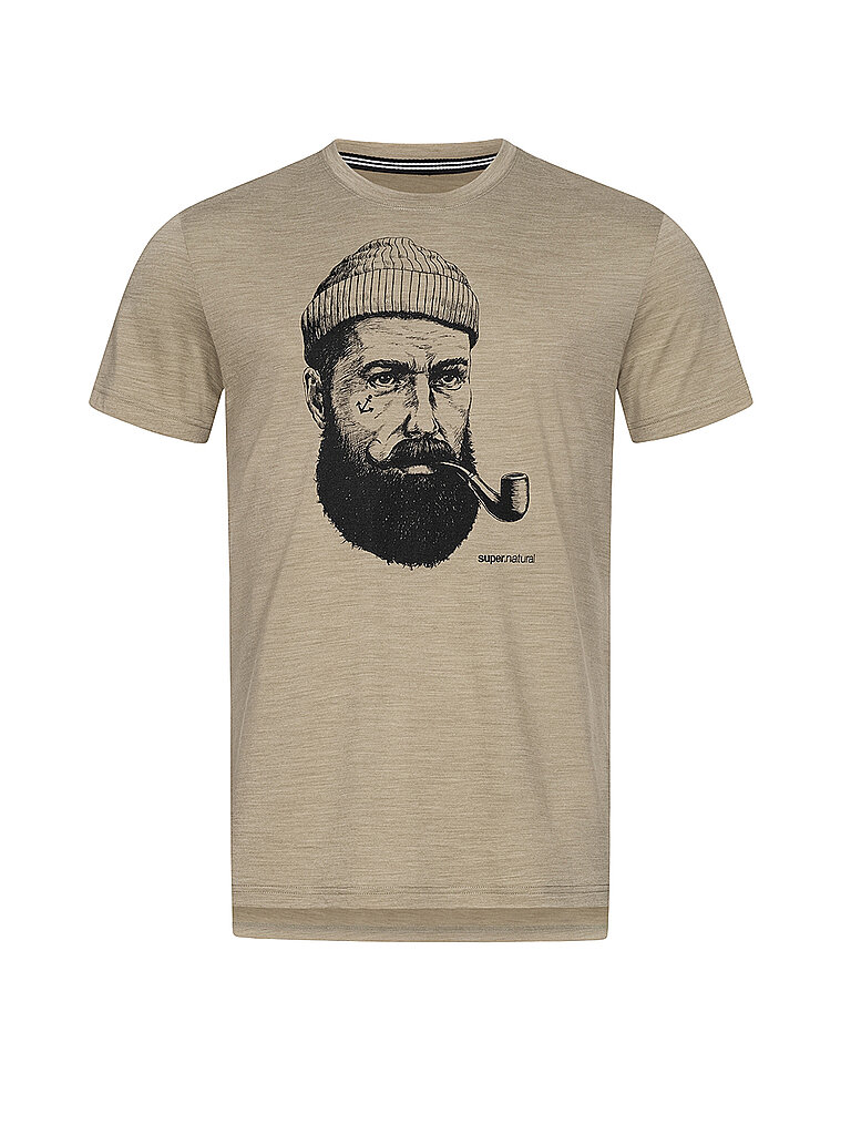 SUPER NATURAL Herren Funktionsshirt Graphic Sailor beige | S