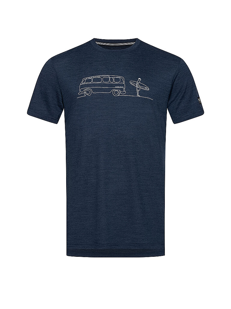 SUPER NATURAL Herren Funktionsshirt Surf Line blau | S