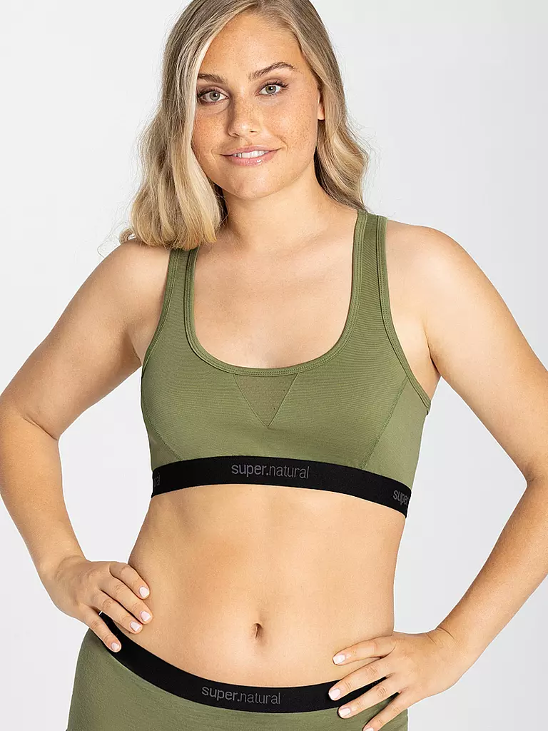 SUPER NATURAL | Damen Bra Semplice 220 | olive