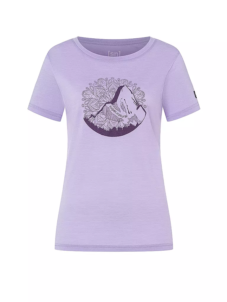 SUPER NATURAL | Damen Funktionsshirt Mountain Mandala | lila