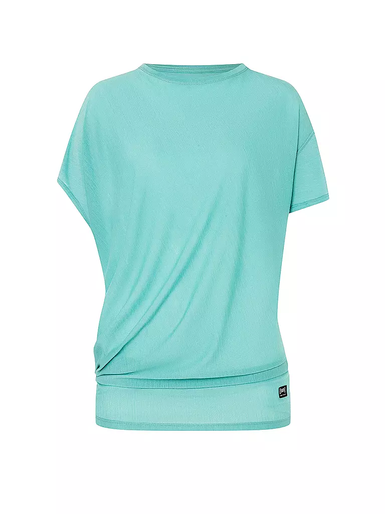 SUPER NATURAL | Damen T-Shirt Yoga Loose | hellblau