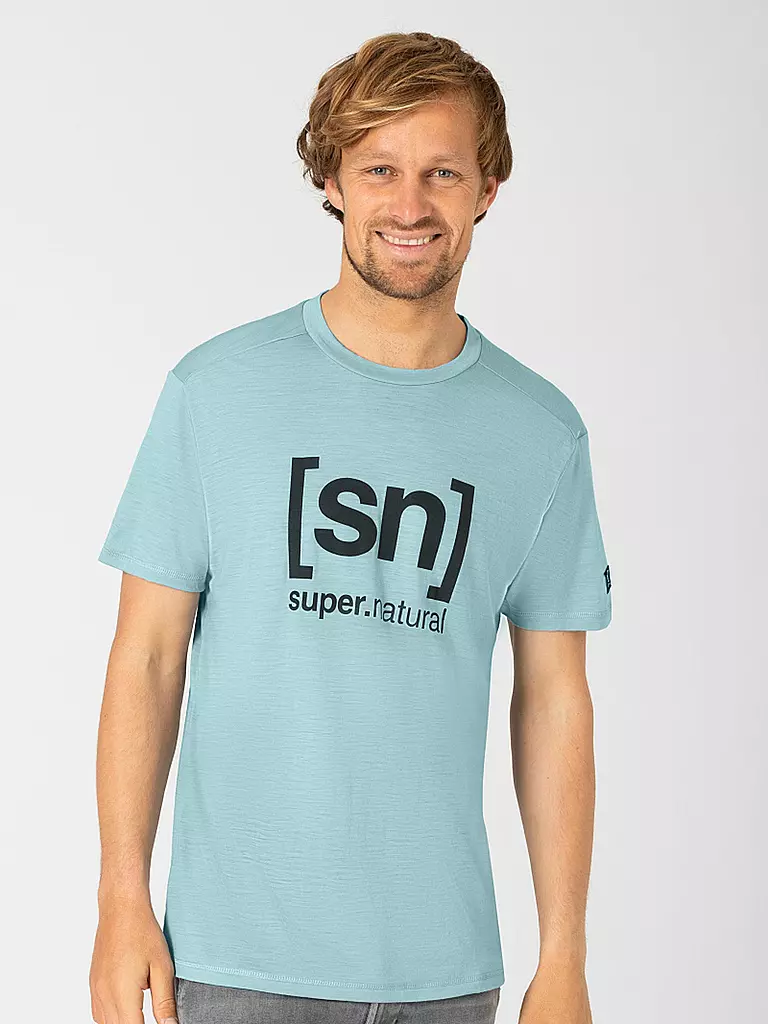 SUPER NATURAL | Herren Funktionsshirt Essential I.D | blau