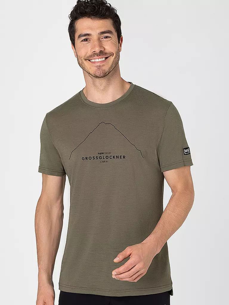 SUPER NATURAL | Herren Funktionsshirt Grossglockner | grau