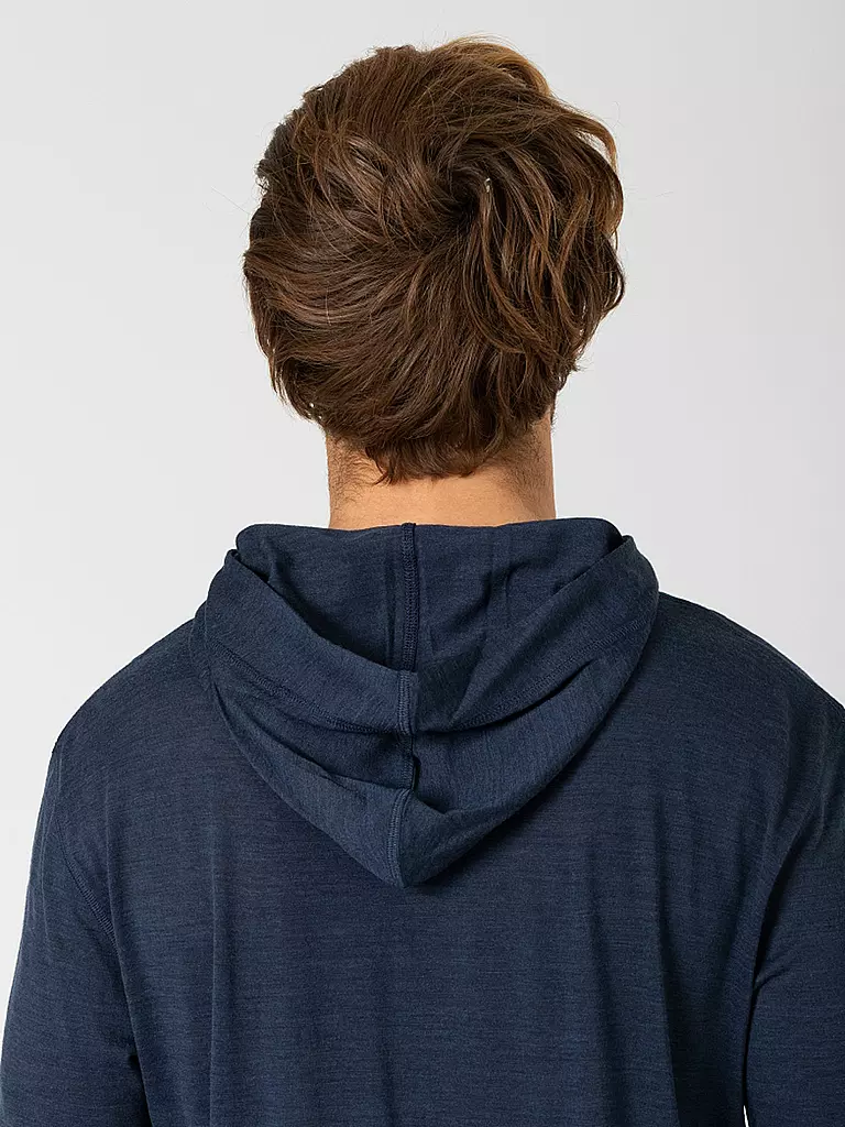 SUPER NATURAL | Herren Funktionsshirt Summer Hoodie | blau