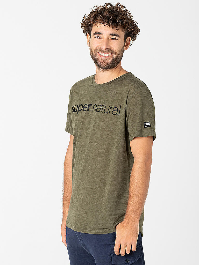 SUPER NATURAL | Herren T-Shirt Signature | olive
