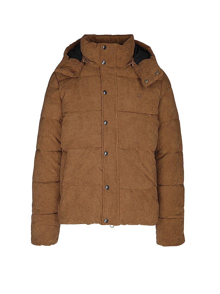 Superdry Herren Jacke Premium Hooded Cord Puffer braun