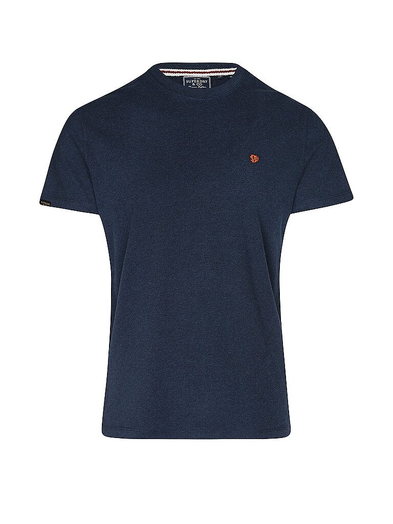 SUPERDRY Herren T-Shirt SD&Co Logo Embroidered dunkelblau | S