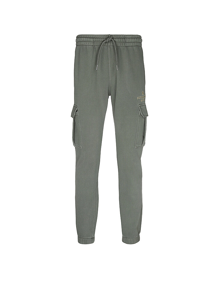 Superdry Herren Jogginghose Micro Logo Cargo olive