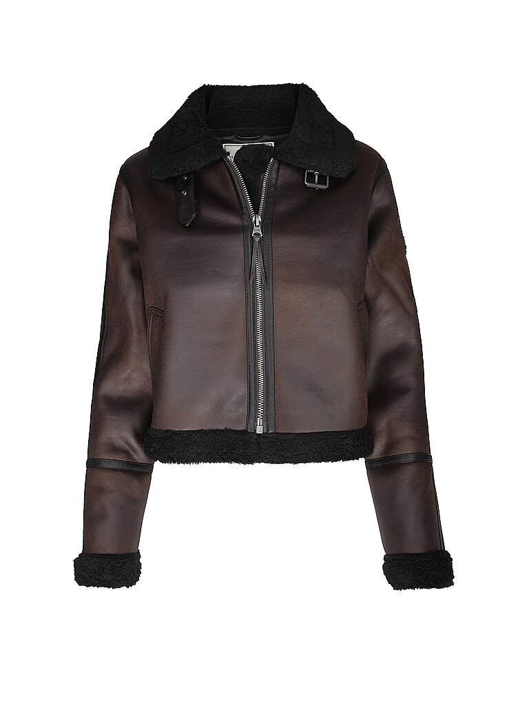 Superdry Damen Jacke Faux Shearling braun