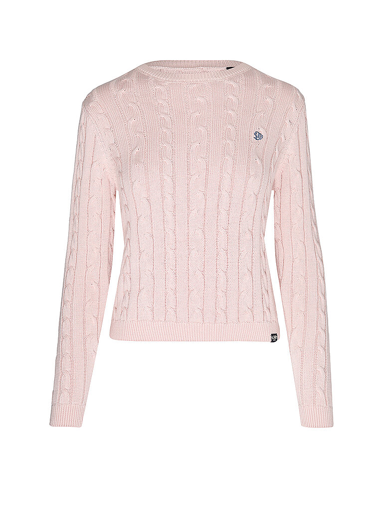 SUPERDRY Damen Sweater Essential SD&Co Cable rosa | M