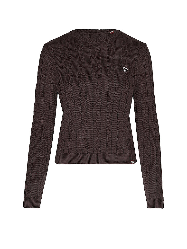 SUPERDRY Damen Sweater Essential SD&Co Cable braun | XS