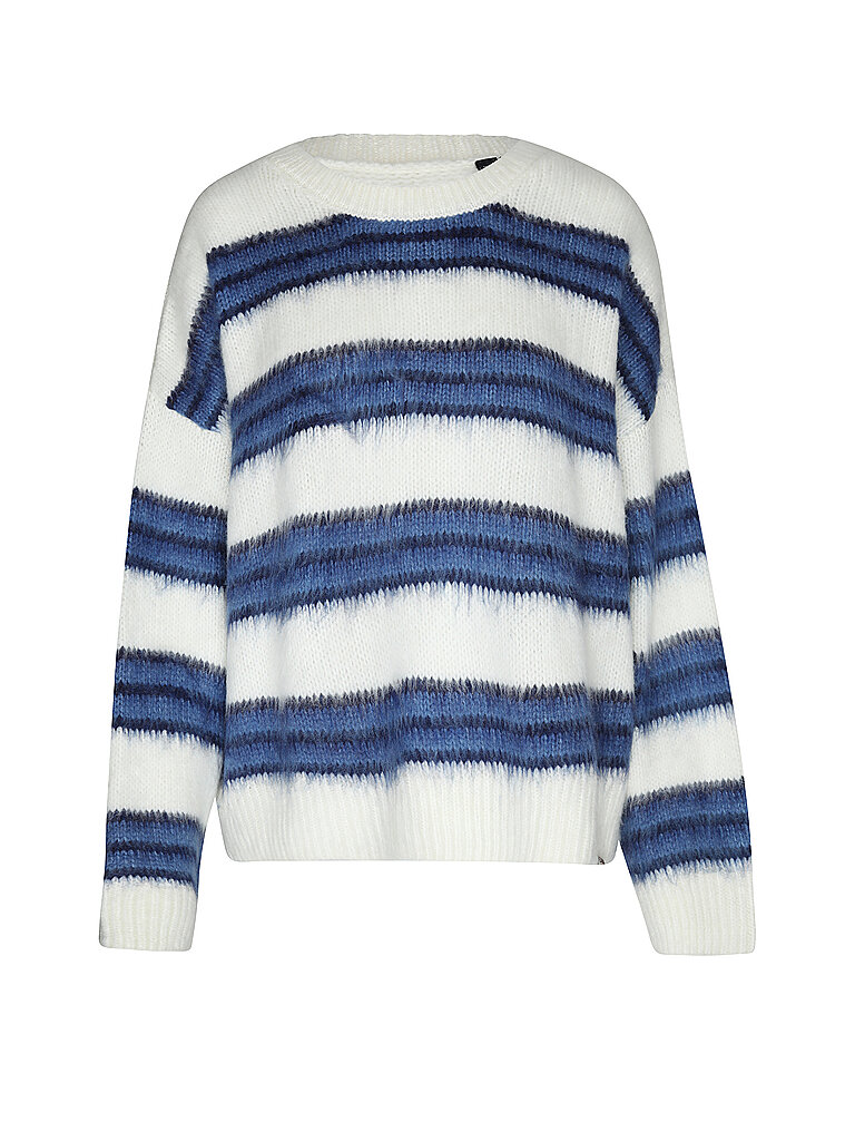 SUPERDRY Damen Sweater Slouchy Brushed Stripe blau | L