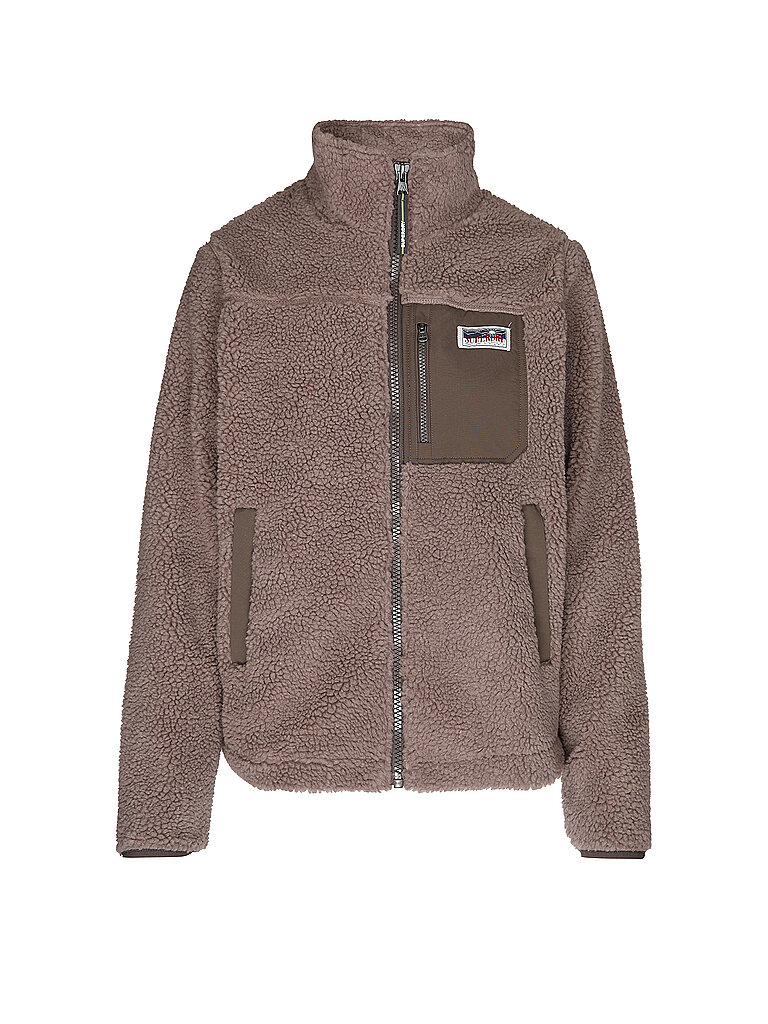 SUPERDRY Damen Fleecejacke Heritage  braun | L