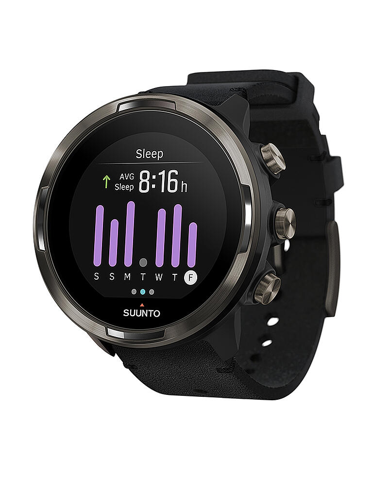 SUUNTO | GPS-Multisportuhr Suunto 9 G1 Baro Titanium Leather | silber