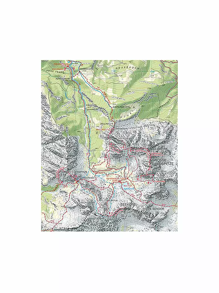 TABACCO | Wanderkarte - Lienzer Dolomiten, Lesachtal, Obertilliach 1:25.000 | keine Farbe