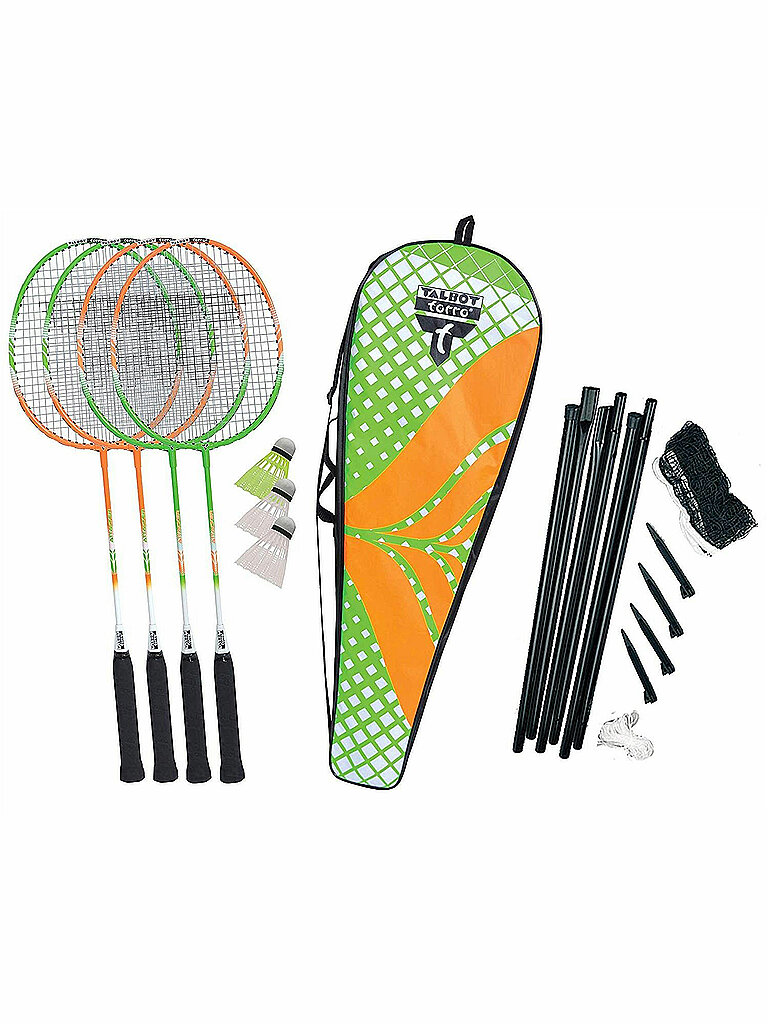 TALBOT TORRO Badminton-Set 4-Attacker Plus grün