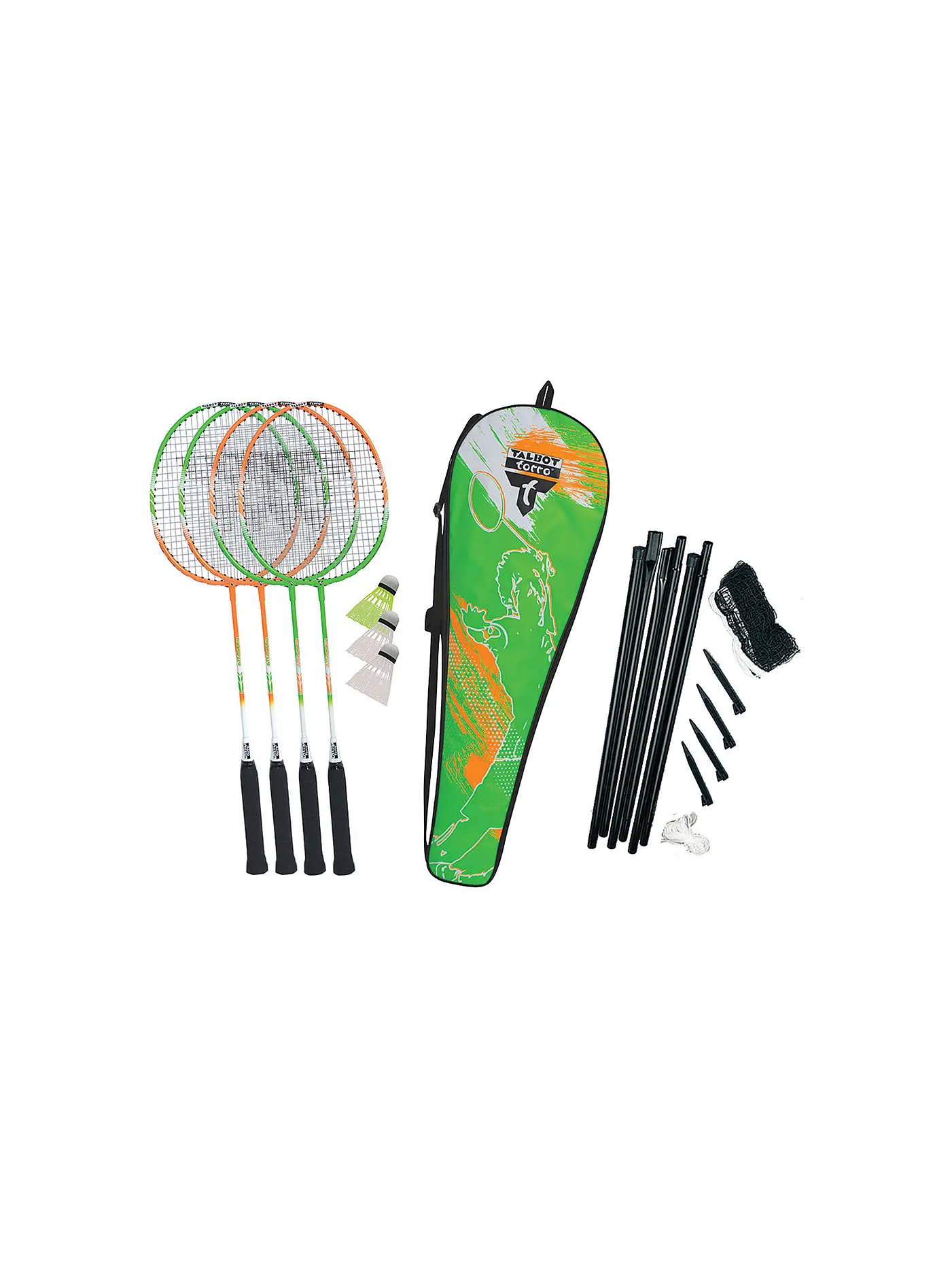 TALBOT TORRO | Badminton-Set 4-Attacker Plus | grün