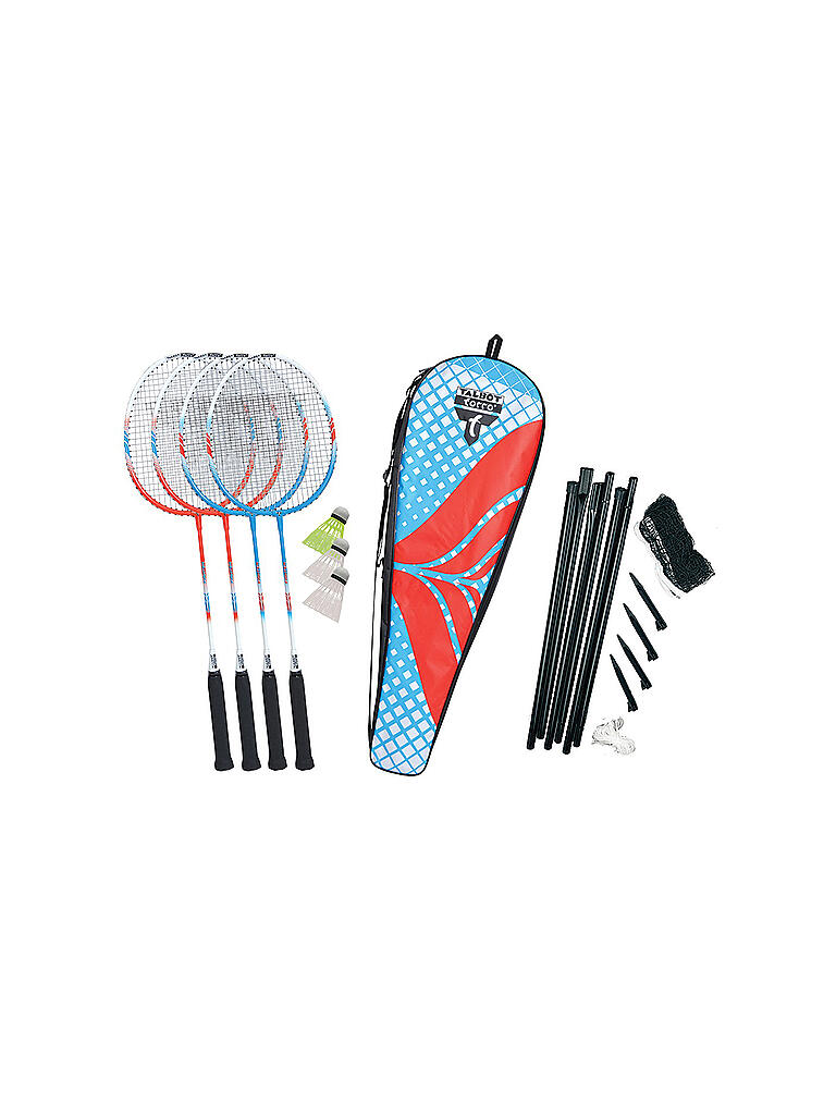 Talbot-Torro Badminton Set 2-Combat | 2 Graphit Schläger + Federbälle | In Tragetasche | Verschiedene Farben
