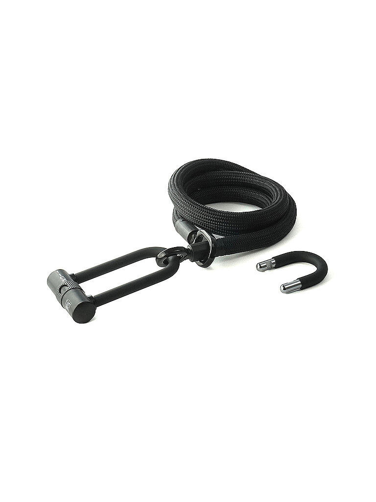 TEX-LOCK Bügelschloss mit Textilseil Eyelet 160 onyx black schwarz