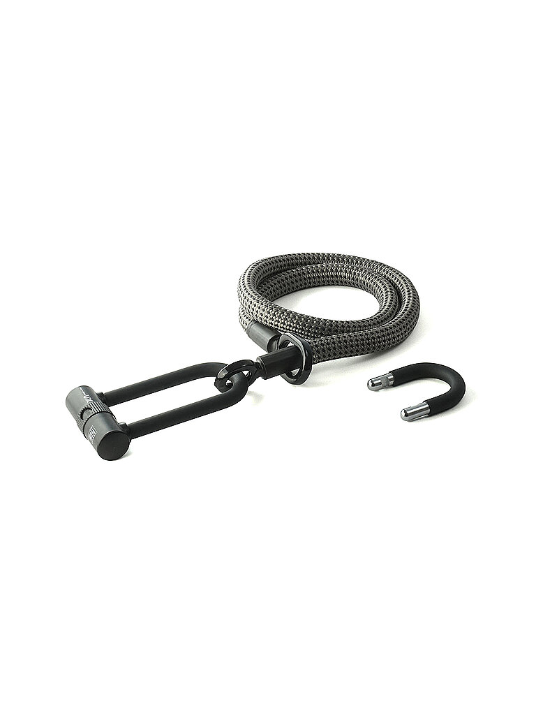TEX-LOCK Bügelschloss mit Textilseil Eyelet 120 electric grey grau