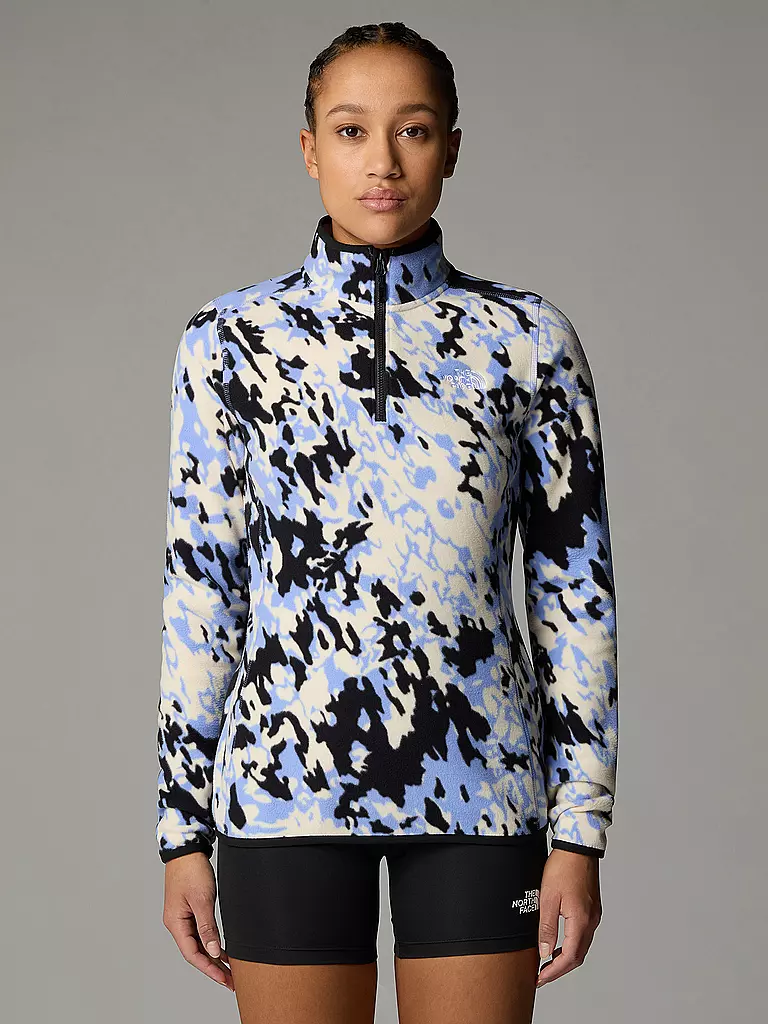 THE NORTH FACE | Damen Zipshirt Fleece Glacier Printed | hellblau