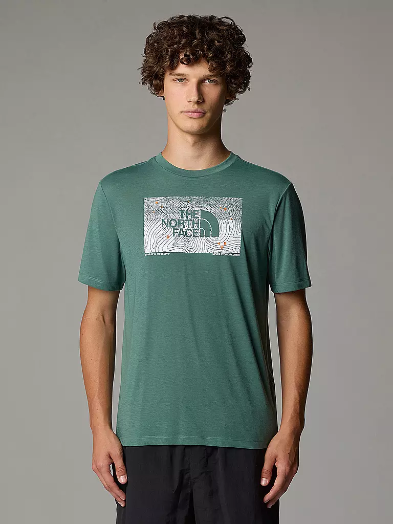 THE NORTH FACE | Herren Funktionsshirt Foundation Abstract | dunkelgrün