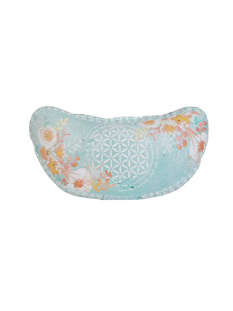 THE SPIRIT OF OM |  Meditationskissen Halbmond jade/orange  | bunt