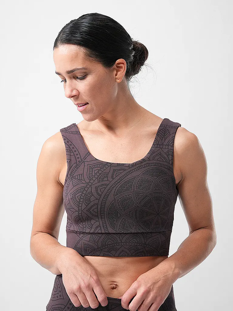THE SPIRIT OF OM | Damen Sport-BH Hatha Guna | braun