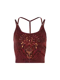 THE SPIRIT OF OM | Damen Yoga Bra Shakti | dunkelrot